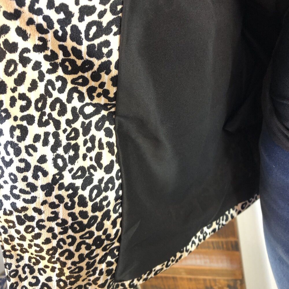 Nine West/ Leopard print polyester blazer/X-Small/gold and black/ - Picture 12 of 16